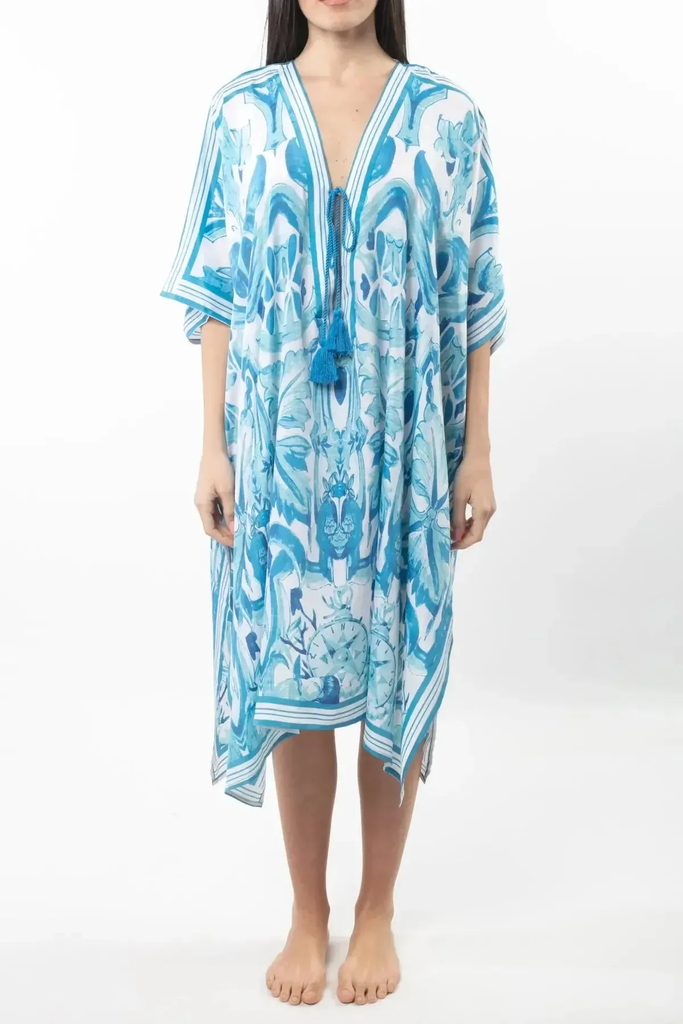 MAIOLICA BLUE PONCHO