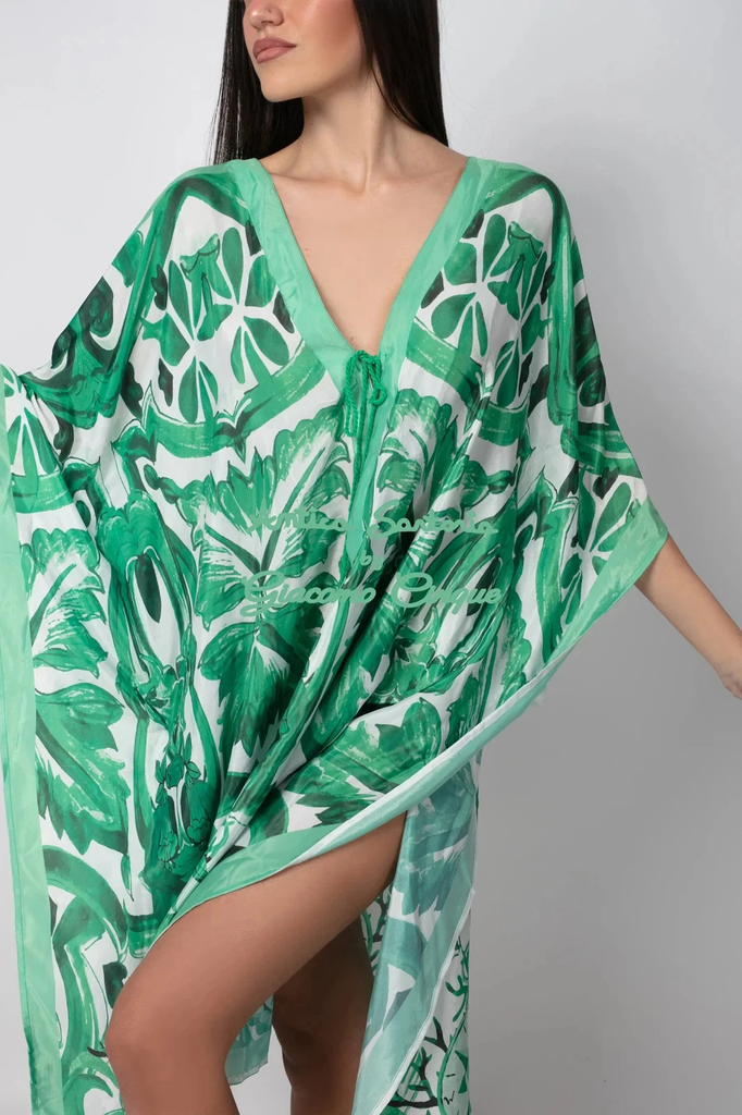 MAIOLICA GREEN PONCHO